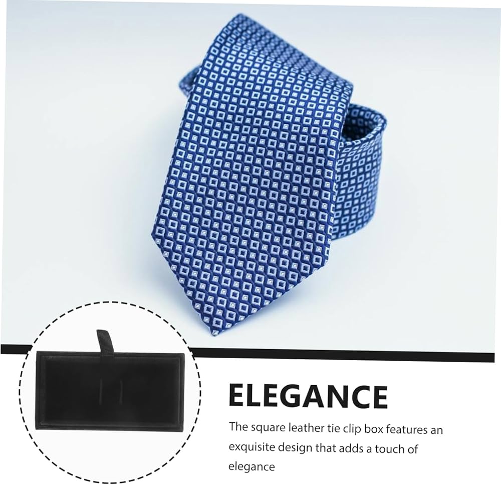 Amazon｜MUSISALY レザー製ネクタイピン用ジュエリーボックス ネクタイ